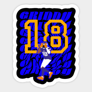 GRIDDY Justin Jefferson Sticker